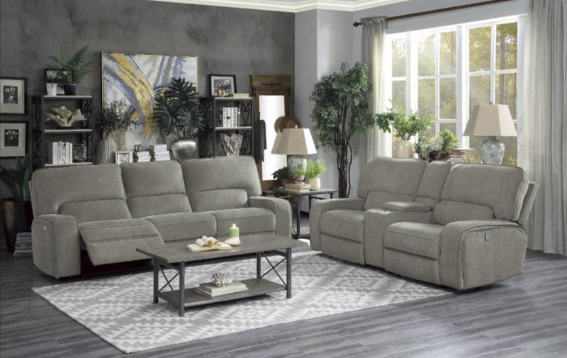 Borneo Power Double Reclining Loveseat in Mocha