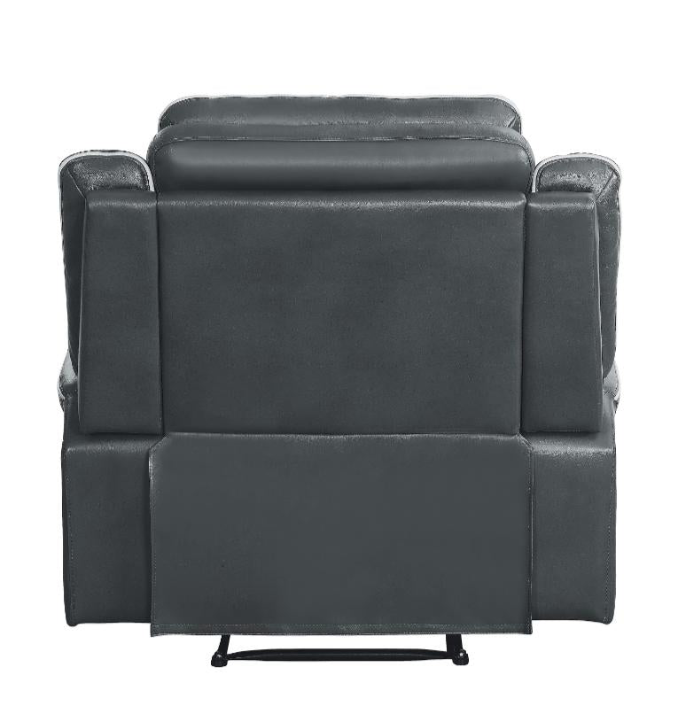 Darwan Lay Flat Recliner in Dark Gray