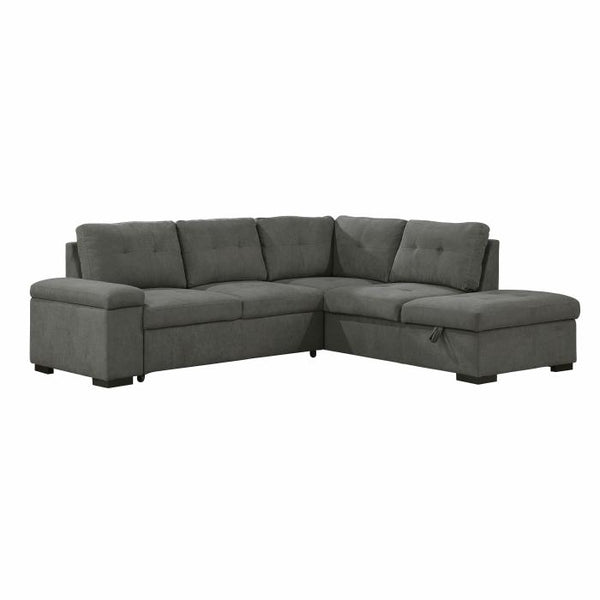 9390DG22LRC - (2)2-Piece Sectional with Pull-out Bed and Right Chaise with Storage Ottoman image