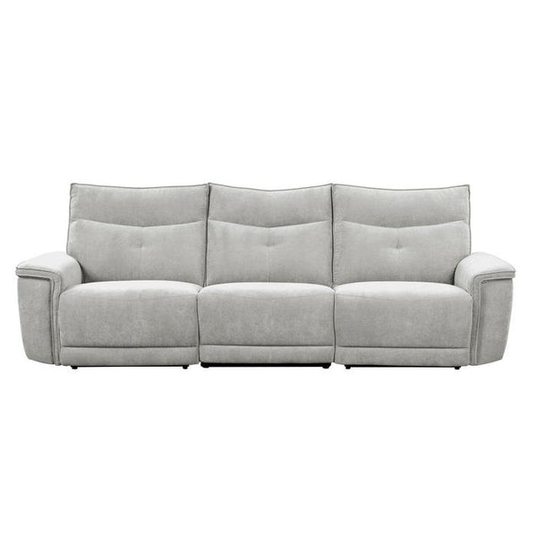 9509MGY-3PWH - (3)Power Double Reclining Sofa with Power Headrests and USB Ports image