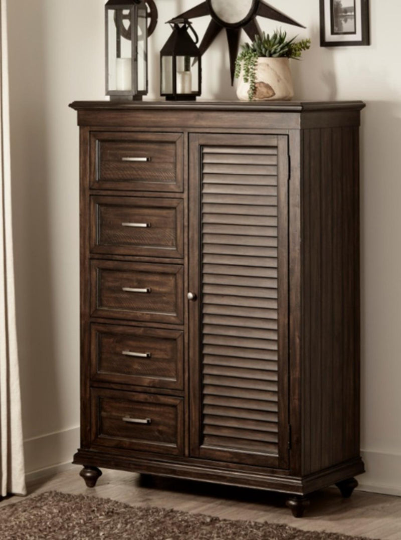 Cardona Wardrobe Chest in Driftwood Charcoal 1689-10