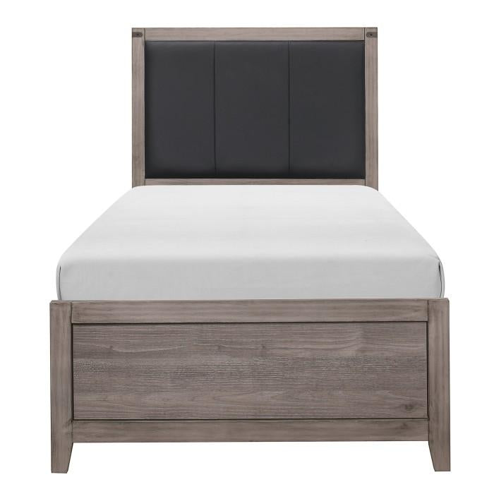 Woodrow Twin Panel Bed in Gray 2042T-1 image